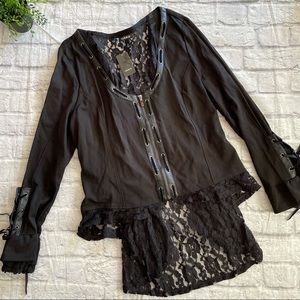 TORRID black corset lace back cuff NEW 2X